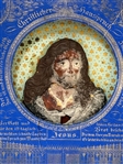 Pair Wax Bust Mary/Jesus Framed Sets