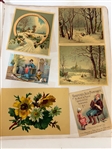 Incredible Scrapbook Filled With Turn of the Century Advertising Cards, Holiday Greetings, Black Americana