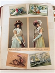 Incredible Scrapbook Filled With Turn of the Century Advertising Cards, Holiday Greetings, Black Americana