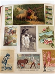 Incredible Scrapbook Filled With Turn of the Century Advertising Cards, Holiday Greetings, Black Americana