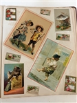 Incredible Scrapbook Filled With Turn of the Century Advertising Cards, Holiday Greetings, Black Americana