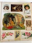 Incredible Scrapbook Filled With Turn of the Century Advertising Cards, Holiday Greetings, Black Americana