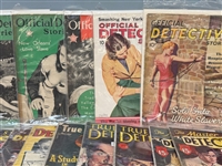 Large Group of 1930's True Detective Magazines