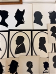 (58) Unsigned Hand Cut Silhouettes (4) Framed