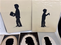 (34) Hand Cut Signed Silhouettes