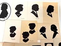 (37) Hand Cut Signed Silhouettes
