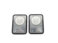 Group of (2) NGC MS 70 2017 $1 American Eagle Early Releases