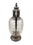 Charles Edwards Victorian Era Sterling Silver Mounted Cut Glass Claret Jug