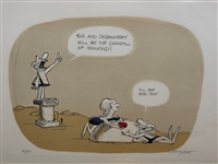 Johnny Hart "B.C. Comic" Art Embellished Lithograph