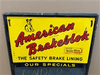 American Brakeblok Advertising Metal Chalk Board