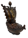 Brass Meiji Era Japanese Takarabune Treasure Ship Censer