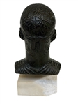 Bronze Replica Portrait Bust Ancient Greek Charioteer of Delphi on Marble Plinth