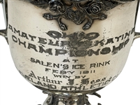 Quadruple Silverplate Amateur Skating Champion Trophy Scribner and Locht