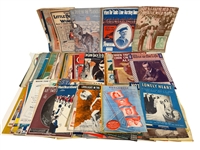 (151) Vintage Sheet Music with Great Cover Art