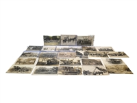 (25) Real Photo Postcards Wagons, Horses, Cars, Grocers