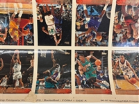 1996-1997 Topps Uncut Basketball Card Sheet Kobe Bryant Rookie Card