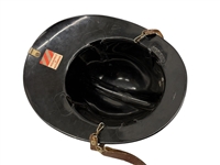Vintage Fireman's Helmet With Leather Badge