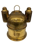 Brass Binnacle Solver and Svarrer With Bergen-Norway Compass