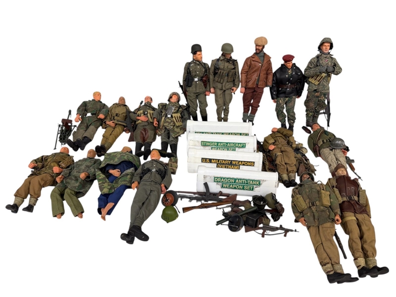 (17) GI Joe, Ultimate Soldier, Dragon Models, and Large Group of Accessories