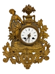 French Gilt Figural Mantle Clock