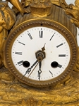 French Gilt Figural Mantle Clock
