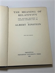 Albert Einstein The Meaning of Relativity First American Edition