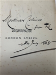 London Lyrics by Frederick Locker 1868 Signed by Author with Handwritten Letters