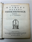 Publius Ovidius Nazoos Herscheppinge by J.V. Vondel 1671 First Edition in Full Leather