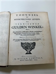 Tooneel Des Menschelikken Levens Gulden Winkel by Joost Van Den Vondel 1699 First Edition Full Leather Boards