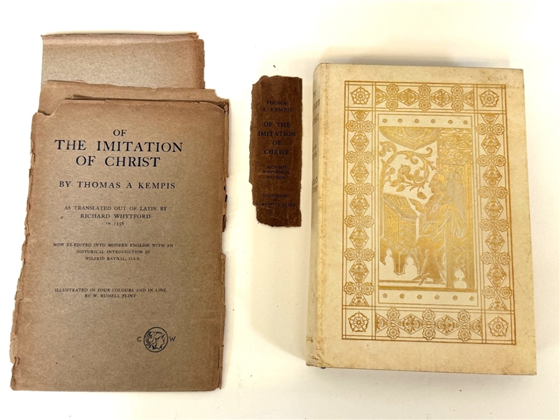 "Of the Imitation of Christ" by Thomas Kempis 1908 Vellum Bound with Dust Jacket