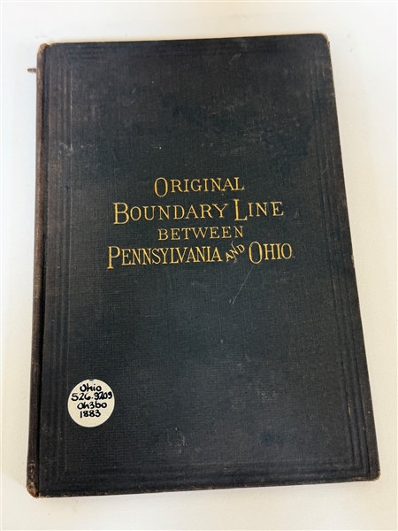 "PA & Ohio to Ascertain Boundary Line" 1883 First Edition 