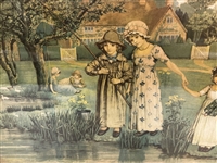 (2) Vintage Lithographs: Kate Greenaway, French Regency