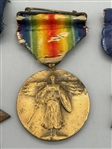 (4) World War I French, British, U.S. Medals