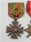 (4) World War I French, British, U.S. Medals