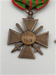 (4) World War I French, British, U.S. Medals