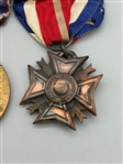 (4) World War I French, British, U.S. Medals