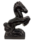 L.E. Smith Rearing Horse Glass Bookends