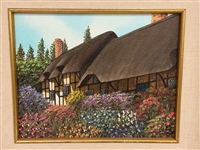 Eugene Schmidt Oil on Canvas Anne Hathaway's Cottage