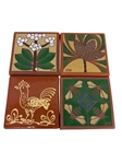 (4) Decorative Tiles: Liberty Craftworks, Robin Bowman