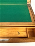 Traveling Mahogany Writing Desk Box Felt Lined