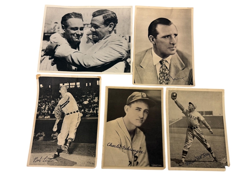 (2) 1936 R311 National Chicle Premium, Picture Pack Photos, Celluloid Pencil Topper Baseball Players