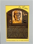 (6) Autographed Hall Of Fame Induction Postcards: Lopez, Lemon, Mize, Coveleski, Kiner, Averill