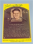 (6) Autographed Hall Of Fame Induction Postcards: Lopez, Lemon, Mize, Coveleski, Kiner, Averill