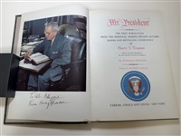 Mr. President; The First Publication from the Personal Diaries...of Harry Truman by William Hillman 1952 First Edition Inscribed and Signed by President Harry Truman