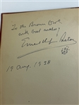 Ernest Seton Thompson Woodmyth and Fable First Edition 1905 Inscribed by the Author
