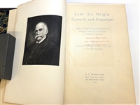 James C. Carter Law: It's Origin Growth and Function 1907 First Edition Book given to H.R. Blythe the Poet From the Author's Son