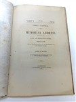 James G. Blaine Memorial Addresses of President James Garfield 1883 First Edition Presentation Volume from President McKinley Signed