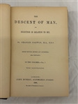 Charles Darwin Descent of Man Second Edition 2 Volumes 3/4 Leather
