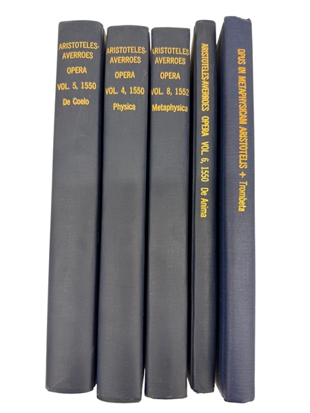 "5 Scholarly Volumes from Aristotle" 4 Volume Reprints from the 1436-1518 Books
