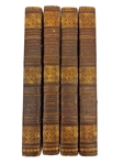 "Cookes Pocket Edition Illustrated Prints of British Poets" 1790-1800 4 Volume Leather Set